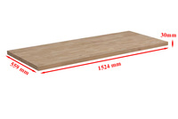 Comptoir de boucher moderne en bois avec joint de doigt pour table en bois avec revêtement UV dessus de bar de restaurant imperméable
