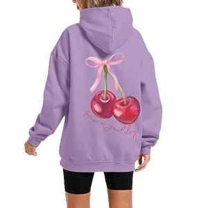 Women's Casual Fur-Liner Hoodie Autumn Printing Hip Hop Style Pullover Sweatshirt <b>Drop</b>-shoulder Fashion Clothing - Product Image 1