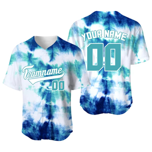 Nueva camiseta de béisbol corta personalizable para mujer, ropa de softball americana cosida en azul bebé económica - Product Image 6