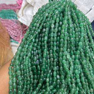 Natural <b>Green</b> Strawberry Quartz Gemstone <b>Beads</b>, 16 Inch, 7 Strand <b>Necklace</b>, Strawberry Quartz - Product Image 5