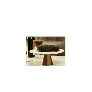 Fourniture indienne ronde moderne Homestead Acacia bois marbre gâteau support pour Dessert présentoir assiette artisanat naturel - Product Image 2