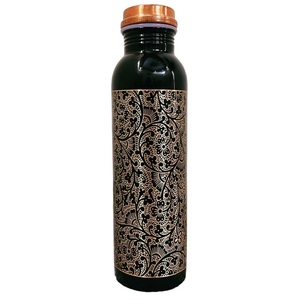 Simple Marble Design Printed Pure Copper <b>Water</b> <b>Bottle</b> Lid <b>Bulk</b> Health Wellness Metal Drinkware for Online Sellers for Gifting - Product Image 3