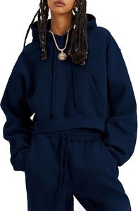 Conjunto de Top corto con capucha para mujer personalizado de alta calidad elegante y de lujo a la moda para ropa informal y de viaje para uso diario - Product Image 3