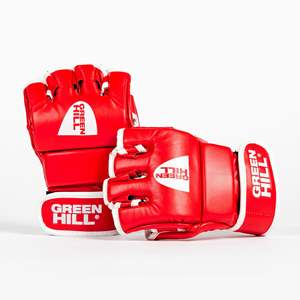 Gants de MMA CRIMSON en cuir de vachette à demi-doigts, équipement de Muay Thai imprimé, équipement de kickboxing, tailles 6oz 12oz, avec fermeture à lacets au poignet - Product Image 3