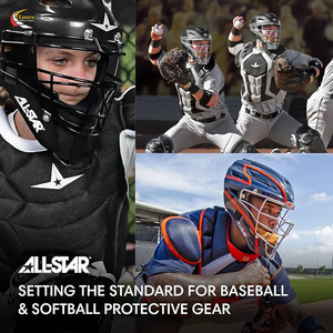 ชุดป้องกันหน้าอกและอุปกรณ์ป้องกันขาหมวกกันน็อคจับเบสบอล - Product Image 4