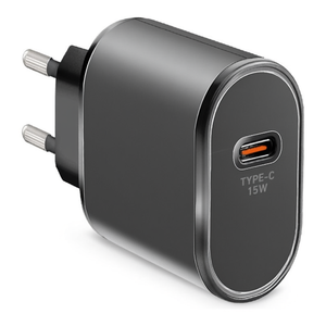 อะแดปเตอร์ชาร์จเร็วแบบปรับได้ USB Type-C 15W สีดำ TETRTC15W ที่ชาร์จแบตเตอรี่ 5V/3A ช่องเสียบ USB 2 ช่อง ปลั๊ก EU กำลังไฟ 18W/12W/45W - Product Image 3