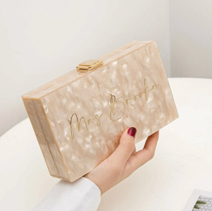 กระเป๋าถือคลัทช์ขนาดเล็กลายหินอ่อนประดับมีสไตล์สำหรับผู้หญิงกระเป๋าสำหรับสุภาพสตรีเครื่องประดับสวน - Product Image 6