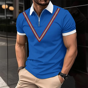 Polo con estampado de logotipo personalizado al por mayor, Polo de manga corta transpirable para hombre, Polo de golf - Product Image 4