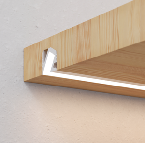 Profilé LED en bois massif (montage encastré) - Product Image 3