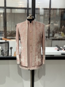 Sherwani de style Maharaja le plus vendu pour hommes, tenue de marié haut de gamme, fournisseur en gros, vêtements de réception de mariage, commande en gros - Product Image 1