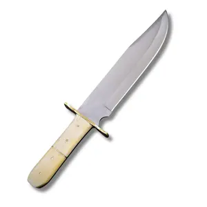 Custom Hoge Kwaliteit Klassiek Hout Handvat Carbon Staal Bowie Mes Outdoor Survival Knife G10 Handvat Bowie Mes Drop Shipping