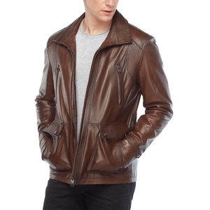 Chaqueta de cuero para hombre, Logo personalizado, barato, a la moda, 100% Vaca, auténtico, Original - Product Image 3