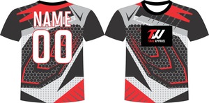 เสื้อยืดคอกลมสำหรับผู้ชายผ้าโพลีเอสเตอร์แห้งเร็วเป็นมิตรต่อสิ่งแวดล้อมระบายอากาศได้ดีขนาดพลัสไซส์100% คอกลมด้านหน้าพิมพ์ซับลิเมชัน - Product Image 5