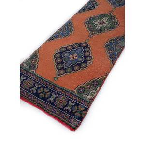 Vintage 9x12 Wool Rugs <b>Red</b> & Orange Geometric Rectangle Puzzle Patterns Hand Knotted for Home Use-Model Pae-2575 Jaipur Rugs US - Product Image 2