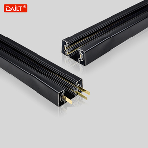 3線式アルミ製LEDトラックガイドレール、モダンデザイン、長さ1m、1.5m、2m、白/黒、小売店向け、CRI 90、3年保証 - Product Image 1