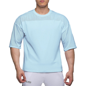 New Design Mesh Jersey t Shirts Quick Dry Breathable Gym Tee Custom Blank Mesh t Shirt <b>Men</b> - Product Image 3