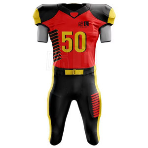 Uniforme de football américain sur mesure de haute qualité, 100% polyester respirant, manches courtes, unisexe - Product Image 6
