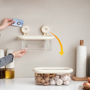 Panier de rangement magnétique latéral pour réfrigérateur, robuste et non-dommageable, en plastique, idéal pour les courses et la cuisine – Collection Voyage Moderne Maison Jardin - Product Image 3