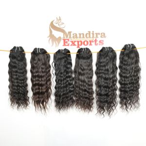 Vente en gros Extensions de cheveux humains du temple indien à cuticule alignée Cheveux humains vietnamiens bon marché Remy vierges ondulés de haute qualité - Product Image 2