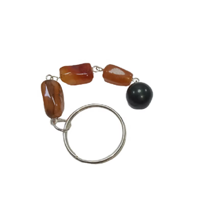 Porte-clés en cristal de haute qualité, cube de cornaline rouge et d'agate noire, porte-clés en pierre naturelle, cadeaux pour femmes, vente en gros de porte-clés - Product Image 3