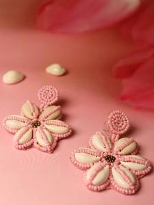 ต่างหูปักลูกปัดเครื่องประดับแฟชั่นจากอินเดียต่างหูปักด้วยมือสำหรับผู้หญิงและเด็กผู้หญิงดูคลาสสิก - Product Image 3