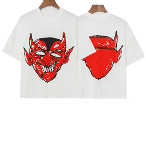 T-shirt en coton 100% de haute qualité, col rond côtelé, surdimensionné, épaules tombantes, streetwear, uni, logo personnalisé, design vierge, unisexe - Product Image 1