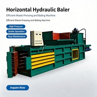 Presse à balles hydraulique automatique pour carton et papier usagé avec porte élévatrice