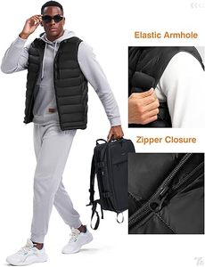 Meilleur prix 100% polyester Gilet matelassé pour homme Vêtement d'extérieur décontracté d'hiver Respirant Personnalisé Haute qualité Fermeture éclair Col en V - Product Image 3