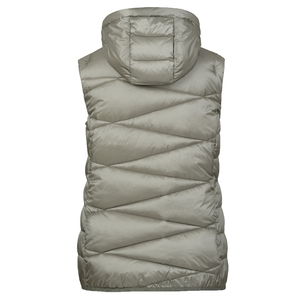 Gilet matelassé pour femme, léger, col à capuche, sans manches, chaud pour l'hiver, fermeture éclair, veste rembourrée avec poche - Product Image 2