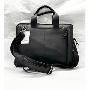 Sac à main pour ordinateur portable en cuir véritable artisanal de qualité exceptionnelle, de qualité supérieure, pour homme, classique, pour affaires, avec fermeture à glissière - Product Image 1