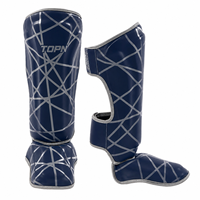 Protège-tibias de boxe personnalisés en PU pour adultes – Protection professionnelle légère avec protection du cou-de-pied et de la cheville pour Muay Thai et MMA – OEM ODM