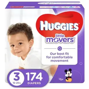 Couches Huggies taille 3, couches pour bébés Little Movers, taille 3 (7-13 kg), 156 couches (6 paquets de 26) - Product Image 4