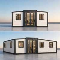 Maison conteneur extensible de luxe moderne de 30 pieds, villa modulaire préfabriquée, cabane portable