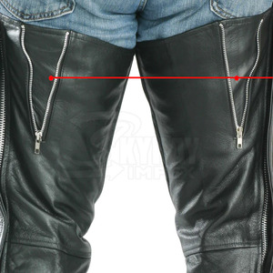 Demi-chaps en cuir d'équitation pour adultes sur mesure choix parfait différents modèles de mini chaps - Product Image 6