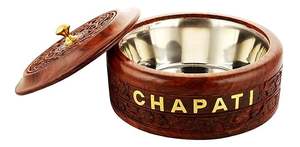 Eco Friendly <b>Wooden</b> High Quality Handcrafted Classic Chapati <b>Box</b> Airtight Dishwasher Safe Traditional Design Food Preservation - Product Image 6