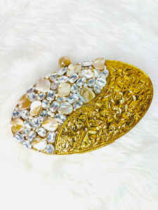 Nouvel arrivage d'embrayages en nacre faits à la main avec strass pour femmes et filles sac de fête à bas prix par LUXURY CRAFTS - Product Image 4