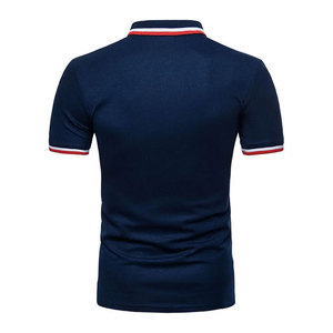 100% coton hommes polos logo imprimé brodé personnalisé style uni court tricoté grande taille hommes polos - Product Image 3