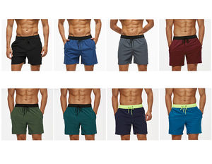 Customized Logo <b>Mens</b> Solid Colors Breathable <b>Quick</b> <b>Dry</b> Waterproof Elastic Waist Causal Beachwear Walkout <b>Shorts</b> With Pockets - Product Image 4