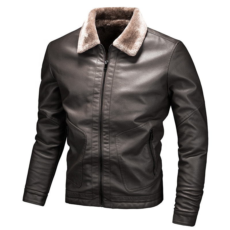 Shop Our 2025 Men's Cowhide Leather Jackets with Stand Collar