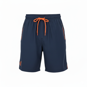 กางเกงขาสั้นออกกำลังกายระบายอากาศได้ดีแห้งเร็วเชือกผูกโลโก้ออกแบบได้ตามต้องการสำหรับผู้ชายไซส์ใหญ่พิเศษแข็งแรงยิมฟิตเนส - Product Image 4