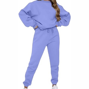 Nuevo 2025 conjuntos de chándal con capucha para mujer de Color sólido ropa estampada de peso pesado con pantalón de talla grande características - Product Image 5