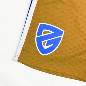 Short de basket-ball athlétique décontracté pour hommes 100% toile de polyester léger séchage rapide maille poches zippées short de planche OEM - Product Image 5