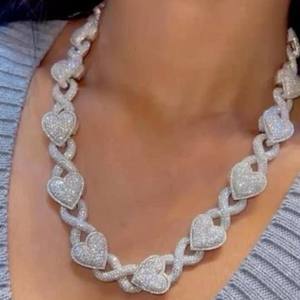 Lujo Hip Hop cadena cubana personalizada diseño único GRA certificado VVS moissanite diamante cadena joyería fina Collar para hombres - Product Image 6