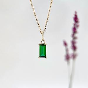 925เครื่องประดับจี้เงินแท้แบบคลาสสิกสำหรับผู้หญิง925เงินสเตอร์ลิงสีเขียวพลอยนิลสไตล์ Boho ทำมือของขวัญ - Product Image 3