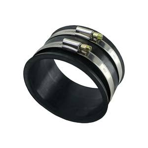 Connecteurs de collecte de poussière manuels réutilisables en plastique de 4 po et 1-1/2 po, raccords en caoutchouc avec colliers de serrage pour garage et usage domestique - Product Image 1