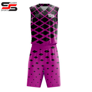 Ensemble d'uniformes de basketball personnalisés de haute qualité, logo brodé, maillot et short de basketball réversibles - Product Image 1