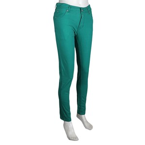 Pantalón de Algodón Ajustado para Mujer - Verde - Product Image 1