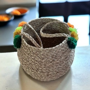 Cesto hecho a mano de hierba Sabai de mimbre de diseño único de calidad superior con estilo contemporáneo a bajo precio para ir de compras - Product Image 2