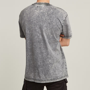 เสื้อกันกรดสำหรับผู้ชายเสื้อยืดผ้าฝ้ายฟอก100% ฟอกสีกางเกงขาสั้นแนววินเทจแบบมีแขนเสื้อขนาดใหญ่พิเศษ - Product Image 4