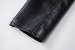 Chaqueta Blazer de Cuero Personalizada para Hombre 2025, Estilo Vintage, Forro Polar, Estilo Urbano, Cuello Alto, Cremallera, Chaqueta de Lona para Otoño e Invierno - Product Image 6